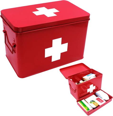 vintage swiss metal first aid box|Vintage Metal Swiss Cross First Aid Box .